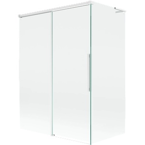 Mexen Rox L душ преграда за баня, плъзгаща се, 2-крилна 120 + 70 x 150 см, прозрачна, бяла - 8C9L-120-070-20-00 (8C9L-120-070-20-00)