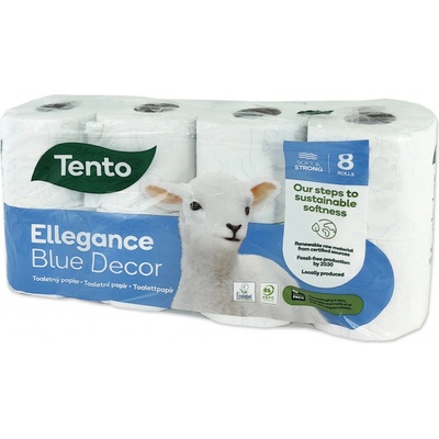 Tento Ellegance Blue Decor 3vrstvovy 8 ks