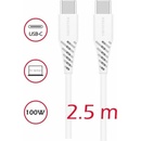 Swissten 71506530 TPE USB-C/USB-C (PD) 5A (100W), 2,5m, bílý