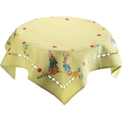 decoDoma Středový ubrus s výšivkou KRÁLÍČEK V MODRÉM SAKU 85 x 85 cm – Zboží Dáma