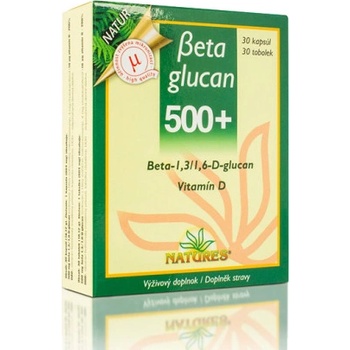 Natures Beta glucan 500+ 30 kapslí