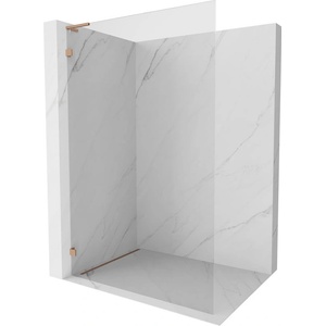 Mexen Lunar L стена за душ кабина Walk-in лява 100 x 200 cm, прозрачна 8 mm, матирано медно - 830L-100-000-65-00-L (830L-100-000-65-00-L)