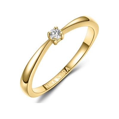 Nina Sara Zlatý zásnubní prsten s diamantem NS608D YG