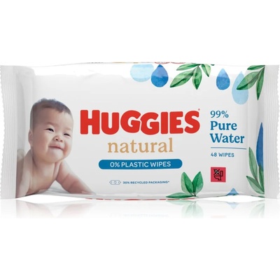 Huggies Natural Pure Water мокри кърпички за деца 48 бр