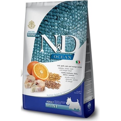 N&D Ocean DOG Adult Mini Cod & Spelt & Oats & Orange 7 kg