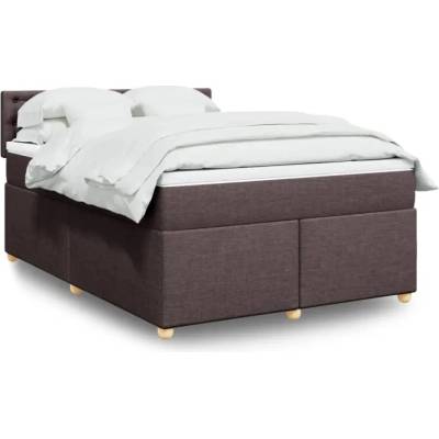 vidaXL 11461.3289048 Boxspring postel s matrací tmavě hnědá textil