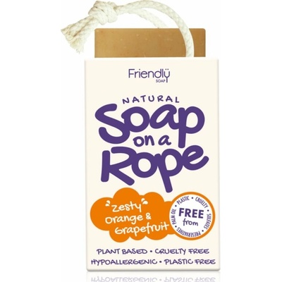 Friendly Soap Soap on a Rope přírodní mýdlo orange & grapefruit 95 g