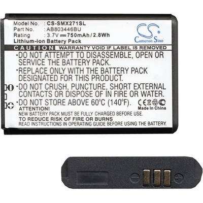 Cameron Sino Li-Ion батерия (3, 7V/750mAh, съвместима със Samsung AB803446BA) BLACK CS-SMX271SL (CS-SMX271SL)