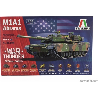Italeri Talianeri Tank M1a1 Abrams Vojenský tank / 1:35