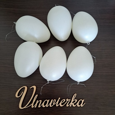 Plastové vajíčka 9cm sadá 6ks