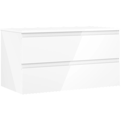 Mexen Orio шкаф за баня под умивалник 90 см с плот, 2 чекмеджета, бял гланц - 91A10-09047-2-BFFC00 (91A10-09047-2-BFFC00)