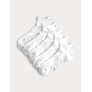 Marks & Spencer Амортизирани къси чорапи Trainer Liners с технология Cool & Fresh, 5 чифта в опаковка Marks & Spencer бяла Marks & Spencer | Byal | МЪЖЕ | 9-12