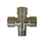 Adler Разпределител за въздух с 3 изхода, тип x, 3/8" вътрешна резба (0135.87)