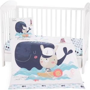 KikkaBoo Бебешки спален комплект Kikkaboo - Happy Sailor, 5 части (41101050033)