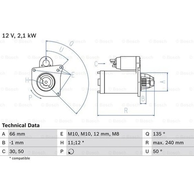 BOSCH STARTER 0 986 020 131