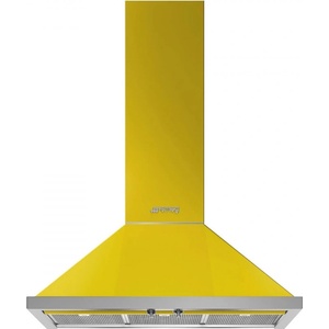 Smeg Абсорбатор SMEG Portofino KPF9YW, 275W, А+, 781 м3/ч, 3 скорости, 3 филтъра, Антивъзвръщателен клапан, Инокс, LED, Жълт (KPF9YW)