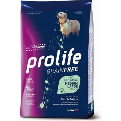 Prolife Dog Prolife Grainfree Sensitive Medium/Large Риба и картофи - 10 кг