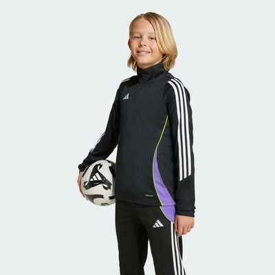 adidas Tiro 24 detská mikina čierno-fialová