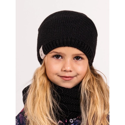 Dětská čepice pletená Warm Černá – Zboží Dáma