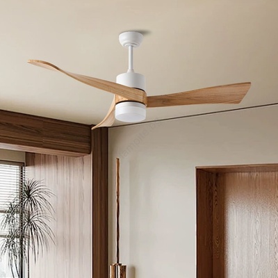 ZEVENTI - LED таванен вентилатор NATURITO LED/18W/230V Wi-Fi Tuya бял/дъб с дистанционно управление (ZV0037)