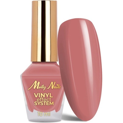 Klasický lak na nehty MOLLYNAILS 10ml Vinyl Effect System Rose Pink
