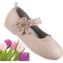 Elegantné balerínky s koženou vložkou svetloružové