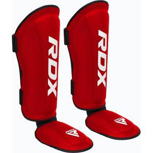 RDX Протектори за пищял и стъпала RDX T1 Shin Instep Molded King red/white