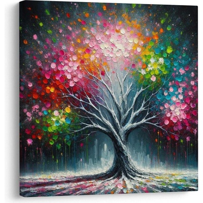 Obraz zářivé barvy stromu života - 50x50