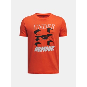 Under Armour UA B SPLIT BIG LOGO SS Тениска за момчета Under Armour | Oranzhev | Момчешки | 128/134