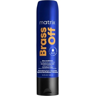 Matrix Brass Off Blue Conditioner 300 ml балсам за премахване на жълти тонове от кестенява коса за жени
