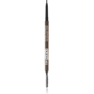 PUPA Milano High Definition автоматичен молив за вежди водоустойчив цвят 002 Brown 0.09 гр