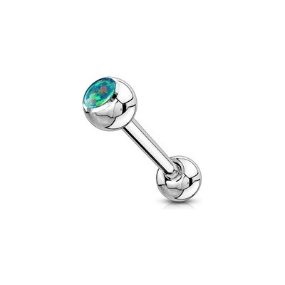 Šperky4U piercing do jazyka s opálem PJ0003-G