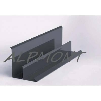 Lemování zdí r.š.450mm Hliník Al Lakovaný RAL 7016 antracit dl.2m