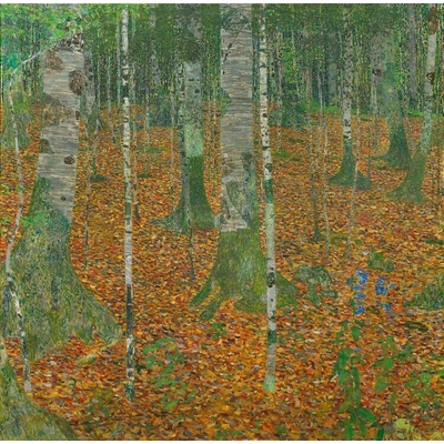 Plagát, Obraz - The Birch Wood (1903), Gustav Klimt, 40 × 40 cm