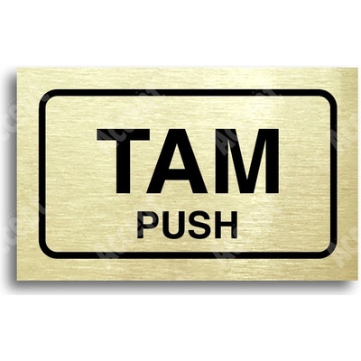 ACCEPT Tabulka SEM - TAM - typ 16 (80 x 50 mm) - zlatá tabulka - černý tisk