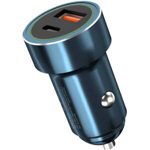 XO Зарядно за кола xo cc32, pd, qc 3.0, usb, usb-c, 20w, синьо (6920680875894)