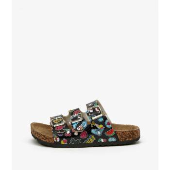 Image 1 of Lee Cooper Черни момичешки чехли с шарка Lee Cooper Lee Cooper | Cheren | Момичешки | 30