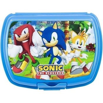 Stor delený plastový box na desiatu Ježko Sonic 40520