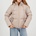 Brave Soul Яке Brave Soul Women's Hooded Long Sleeve Short Puffer Jacket - Stone/Stone