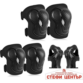 Paolo Детски наколенки РА422 - 6бр / к-т - ЧЕРНИ (18846)