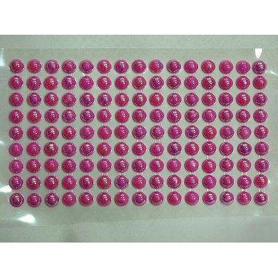 Samolepiace perličky 8 mm tmavoružové1