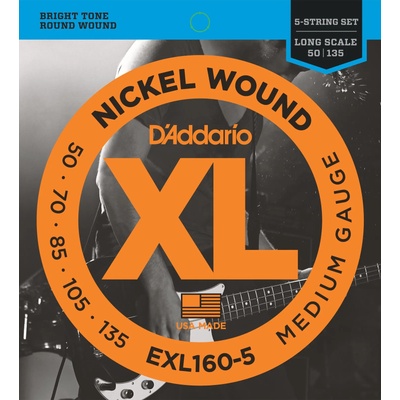 D'Addario EXL160-5 Струни за 5-струнна бас китара