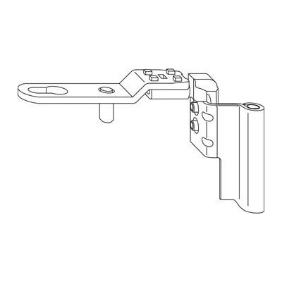 WINKHAUS otočný ložiskový pant DL.K.20-13.LS 12/20-13V 130kg levý stříbrný