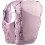 Salomon Дамска раница за трейл бягане Salomon Women's Active Skin 12 Set Trail running backpack - Dawn Pink / Dusky Orchid / Butterfly - размер XL (502-8393-0415)