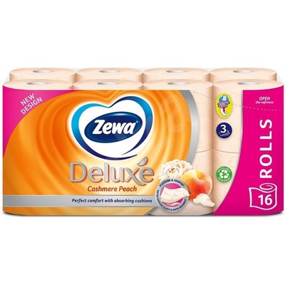 Zewa Deluxe Aqua Tube Cashmere Peach 16 ks
