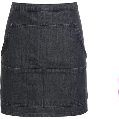 Premier Zástěra PR 125 do pasu krátká denim COT-390125m0999 Černá denim