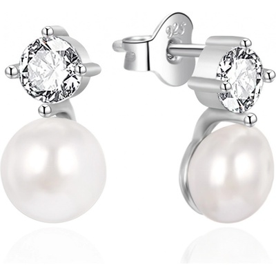 Agato Úchvatné stříbrné náušnice se sladkovodní perlou AGT-E220PW-P