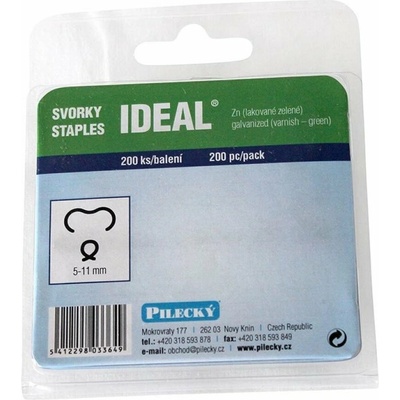 Svorka Ideal pro sponkovací kleště Profi, 200 ks, Zn+PVC zelená