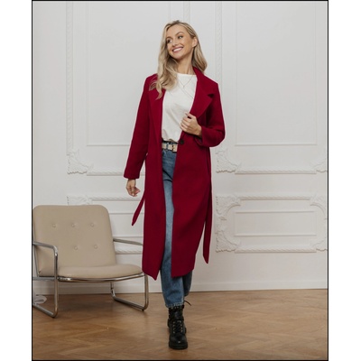 Edoti Червено дамско палто с колан Edoti Edoti | Cherven | ЖЕНИ | S