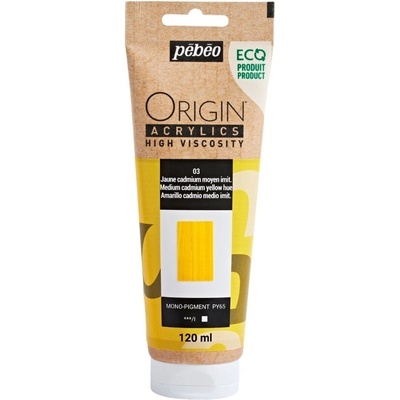 Pébéo Origin АКРИЛНА боя Medium Cadmium Yellow Hue 120 ml 1 бр (817103)